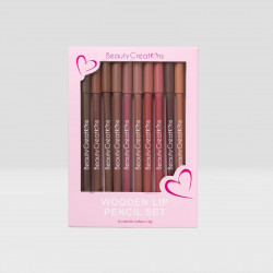 Set de Delineador de labios Wooden Lip Pencil Beauty Creations