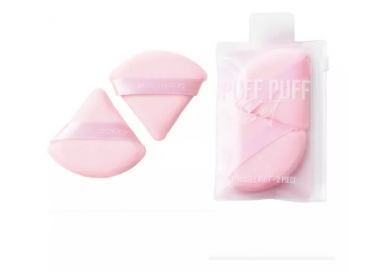 2 Esponjas Triangulo Puff Puff Rosa Beauty Creations