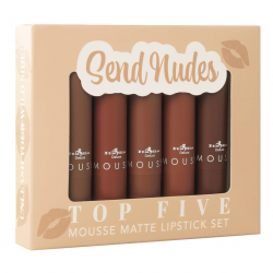 Set de 5 Labiales Mousse Matte Send Nudes Italia Deluxe