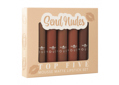 Set de 5 Labiales Mousse Matte Send Nudes Italia Deluxe