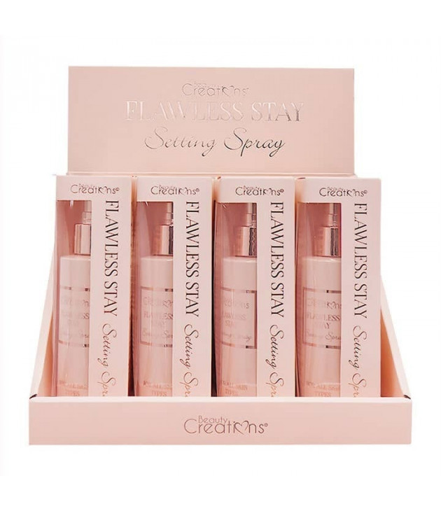 Display de 12 Fijador de maquillaje Flawless Stay Setting Spray Beauty Creations