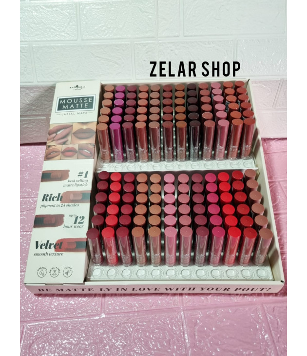 Display con 144 Labiales en Mousse con probadores Italia Deluxe