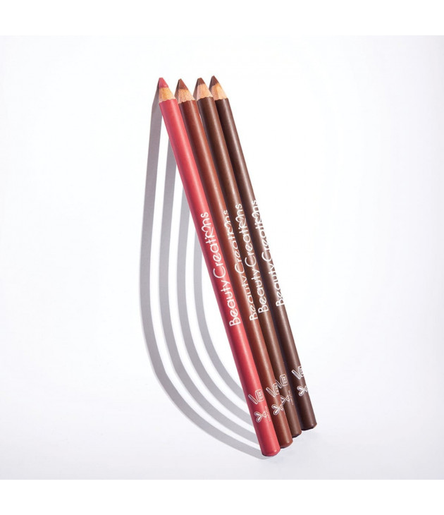 12 Delineador de labios Wooden Lip Pencil Beauty Creations