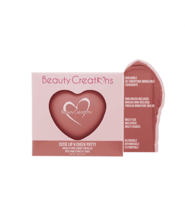 Rubor y Balsamo Labial Cutie Lip & Cheek Putty Dusty Pink Beauty Creations
