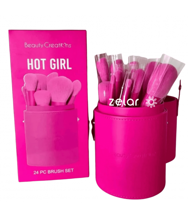 Set De Brochas 24 Piezas Hot Girl Beauty Creations