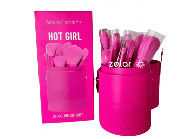 Set De Brochas 24 Piezas Hot Girl Beauty Creations