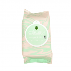 Toallita Desmaquillante Colageno y Aloe Célavi