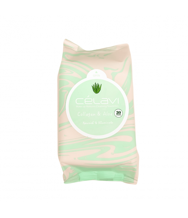 Toallita Desmaquillante Colageno y Aloe Célavi