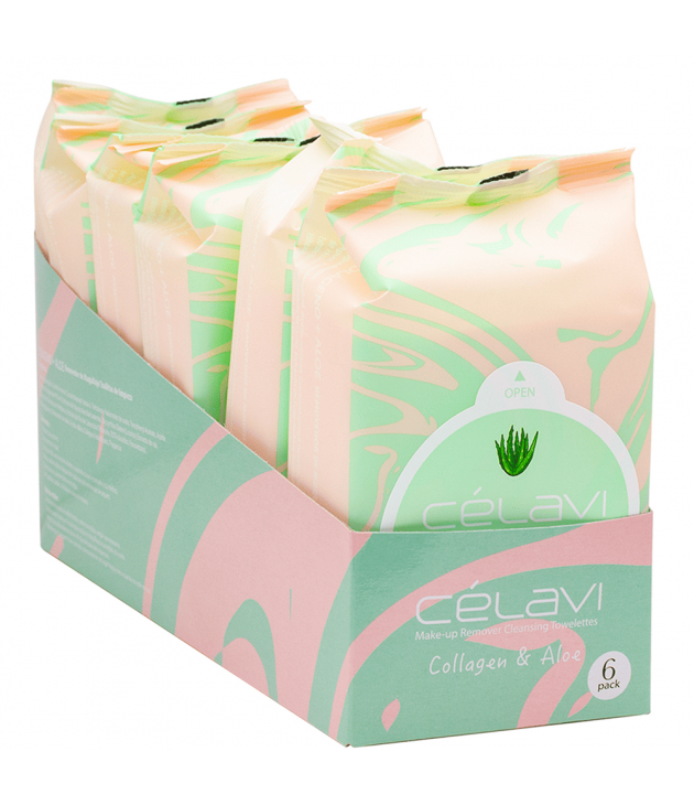 Toallita Desmaquillante Colageno y Aloe Célavi