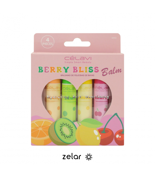 4 Balsamos Berry Bliss Lip Balm Celavi