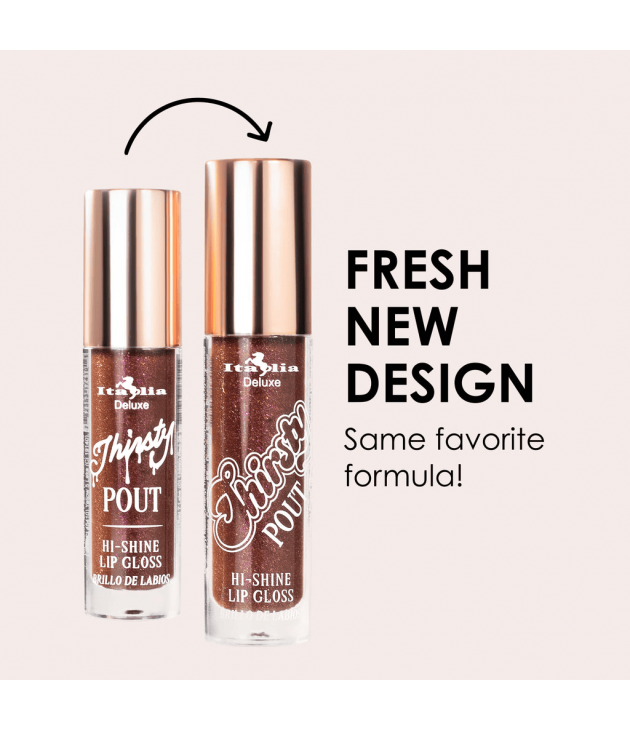 Display con 72 Thirsty Pout Hi-Shine Gloss Italia Deluxe