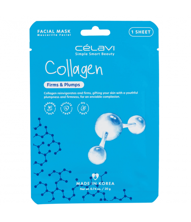 Mascarilla facial de Colageno Celavi