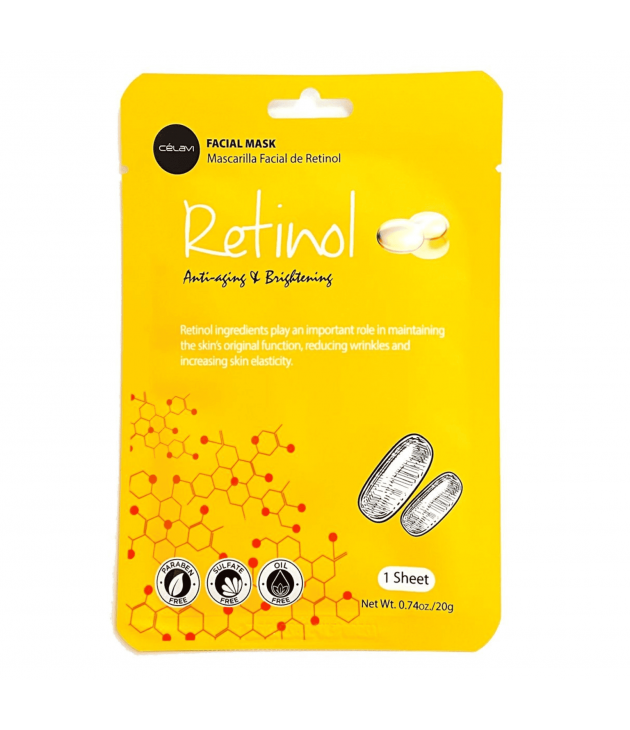 Mascarilla facial de Retinol Celavi