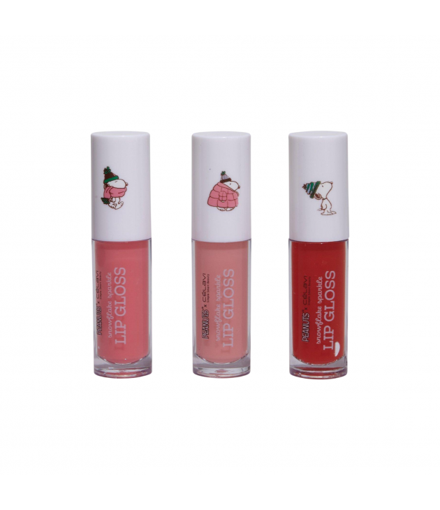 Snowflake Sparkle Lip Gloss Trio Peanuts Celavi