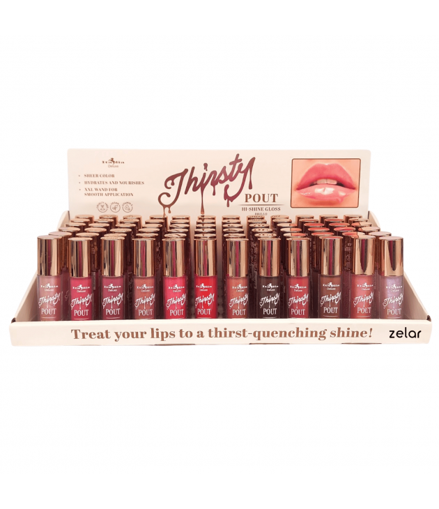 12 Thirsty Pout Hi-Shine Lip Gloss Italia Deluxe