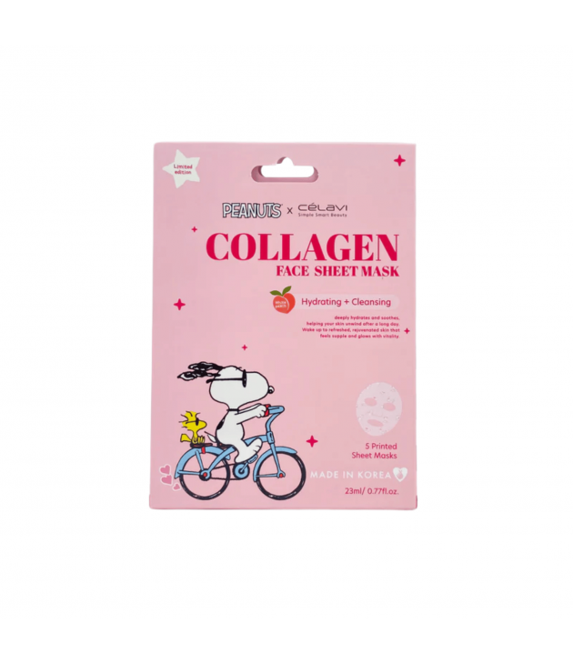 5 Mascarillas Colágeno Peanuts Celavi