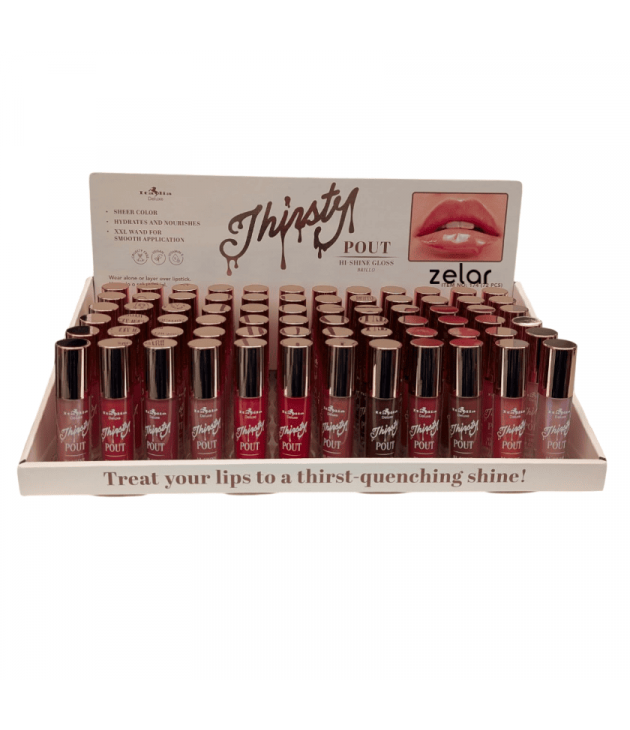 12 Thirsty Pout Hi-Shine Lip Gloss Italia Deluxe