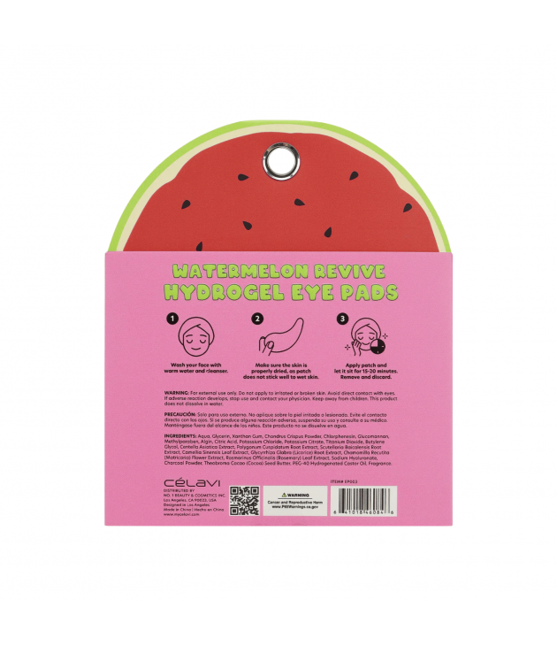 12 Parches para los ojos sandia Hydrogel eye pads Célavi