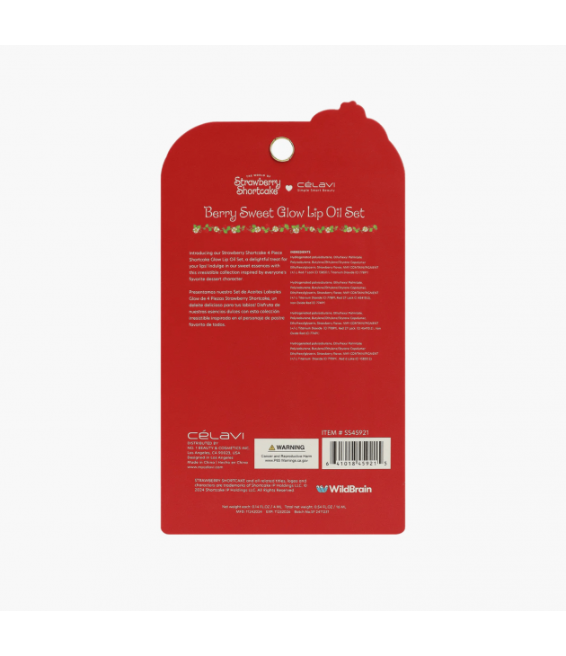 Berry Sweet Glow Lip Oil Set Strawberry Shortcake Célavi