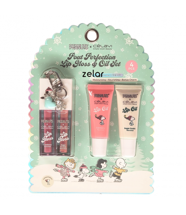 Pout Perfection Lip Gloss & Oil Set Peanuts Célavi