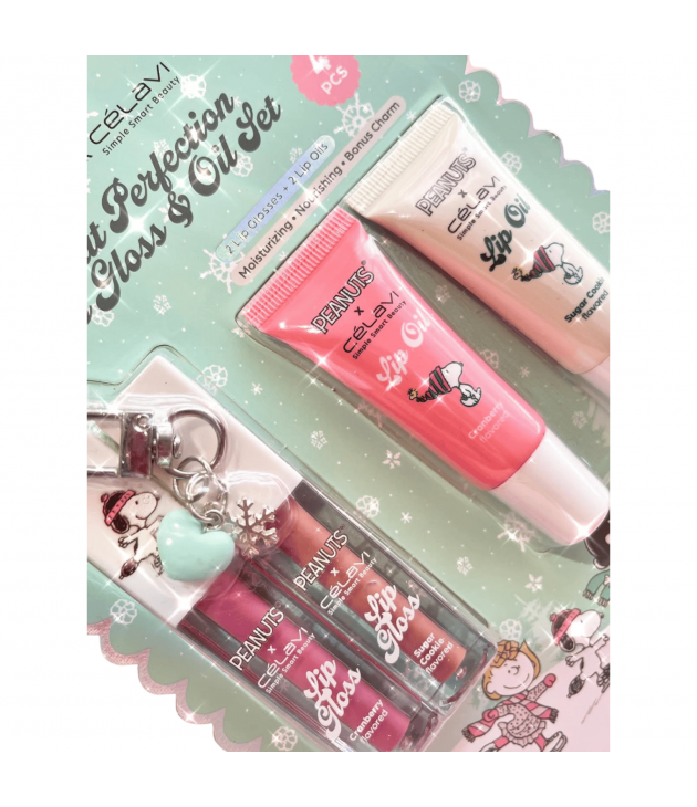 Pout Perfection Lip Gloss & Oil Set Peanuts Célavi
