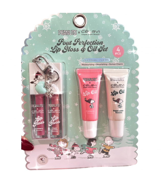 Pout Perfection Lip Gloss & Oil Set Peanuts Célavi